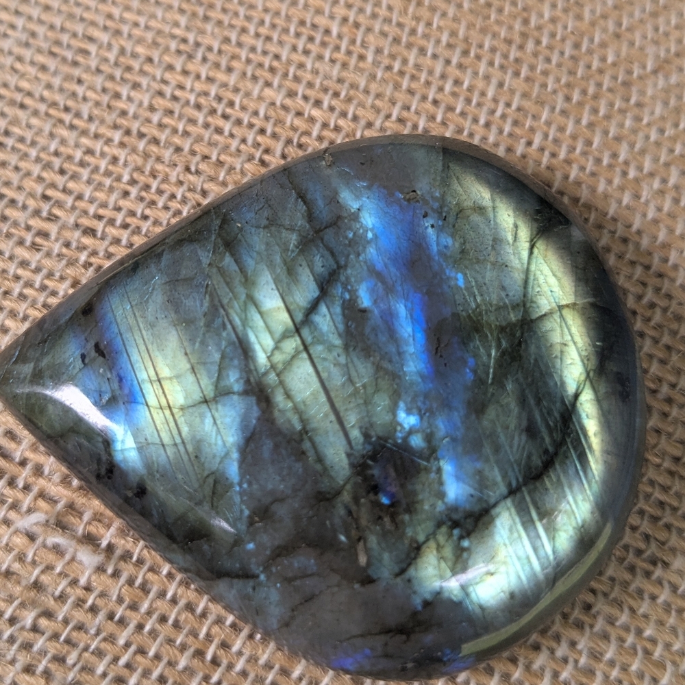Large Labradorite Teardrop Gemstone Cabachon - Picture 13 of 17